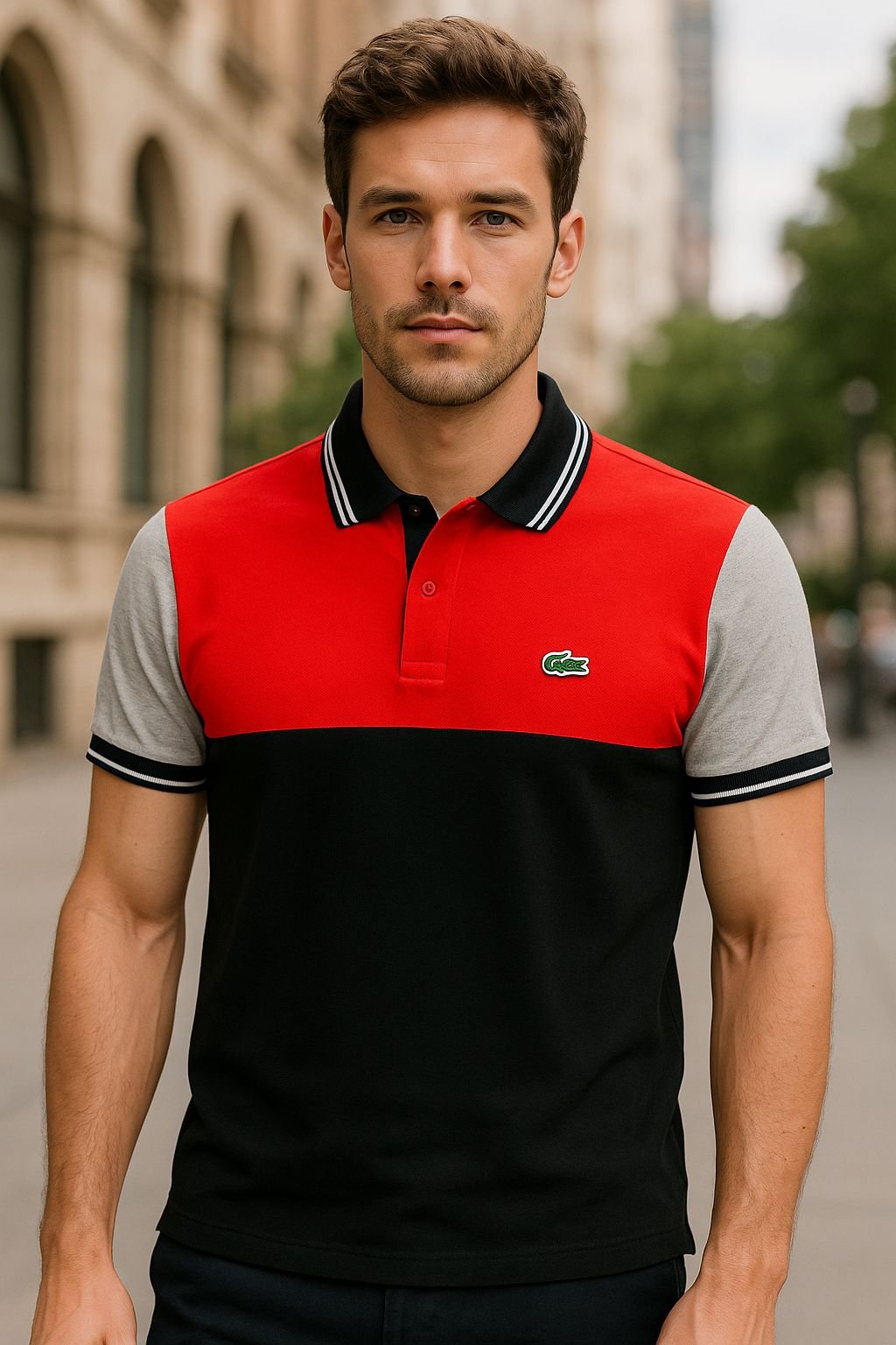 Pk Polo - Red Black