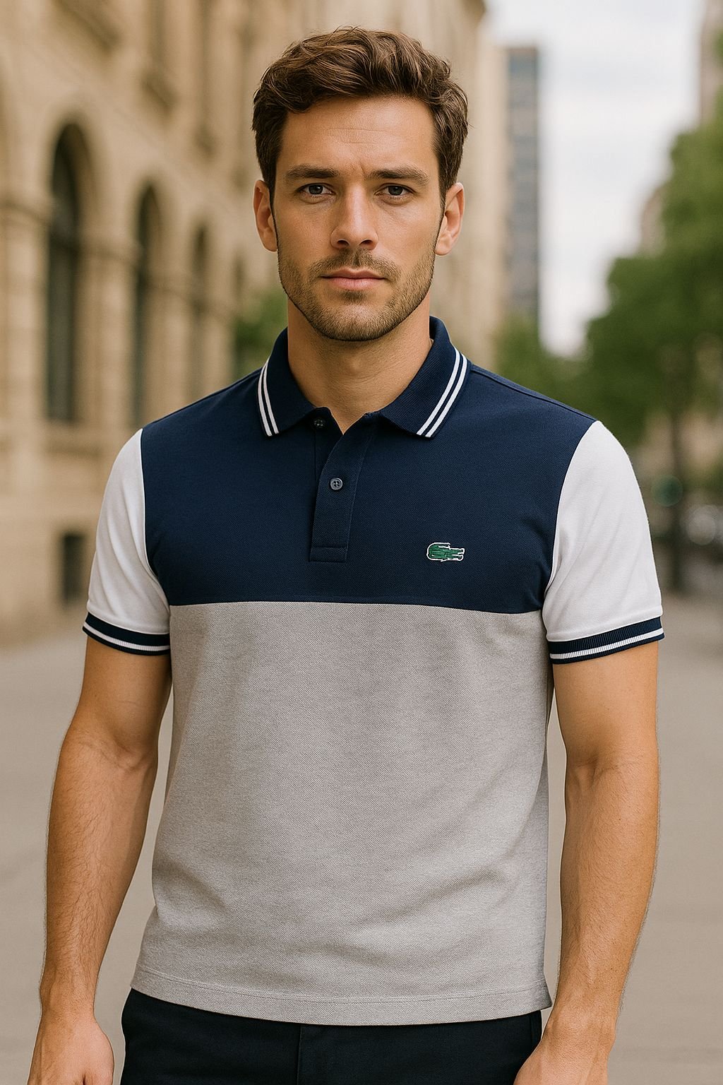 Pk Polo - Navy Blue Grey